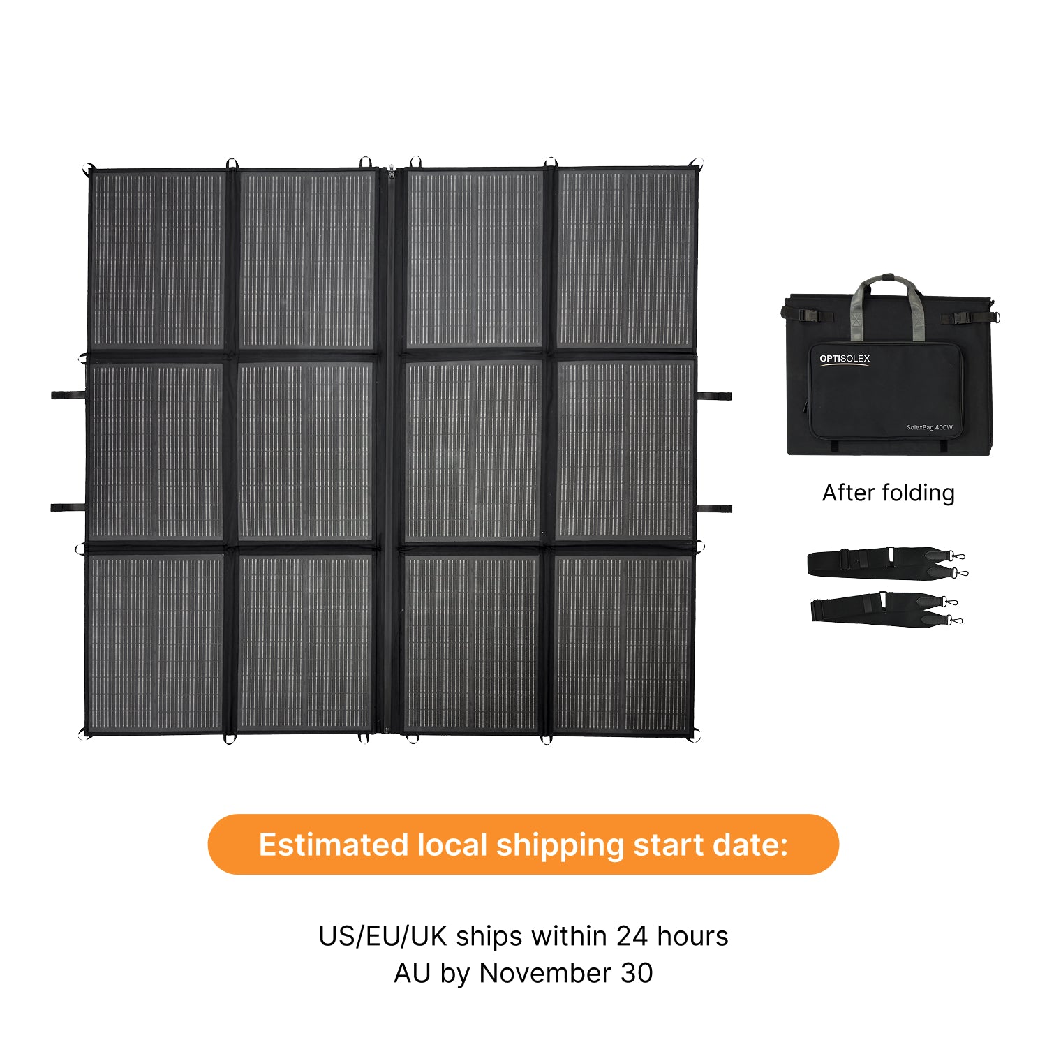 OptiSolex 400W Portable SolarBag (Kit)