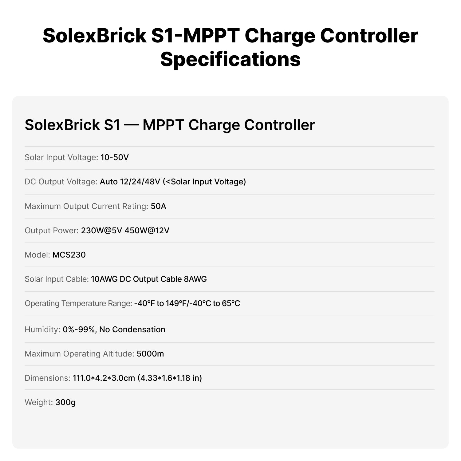 OptiSolex SolexBrick S1
