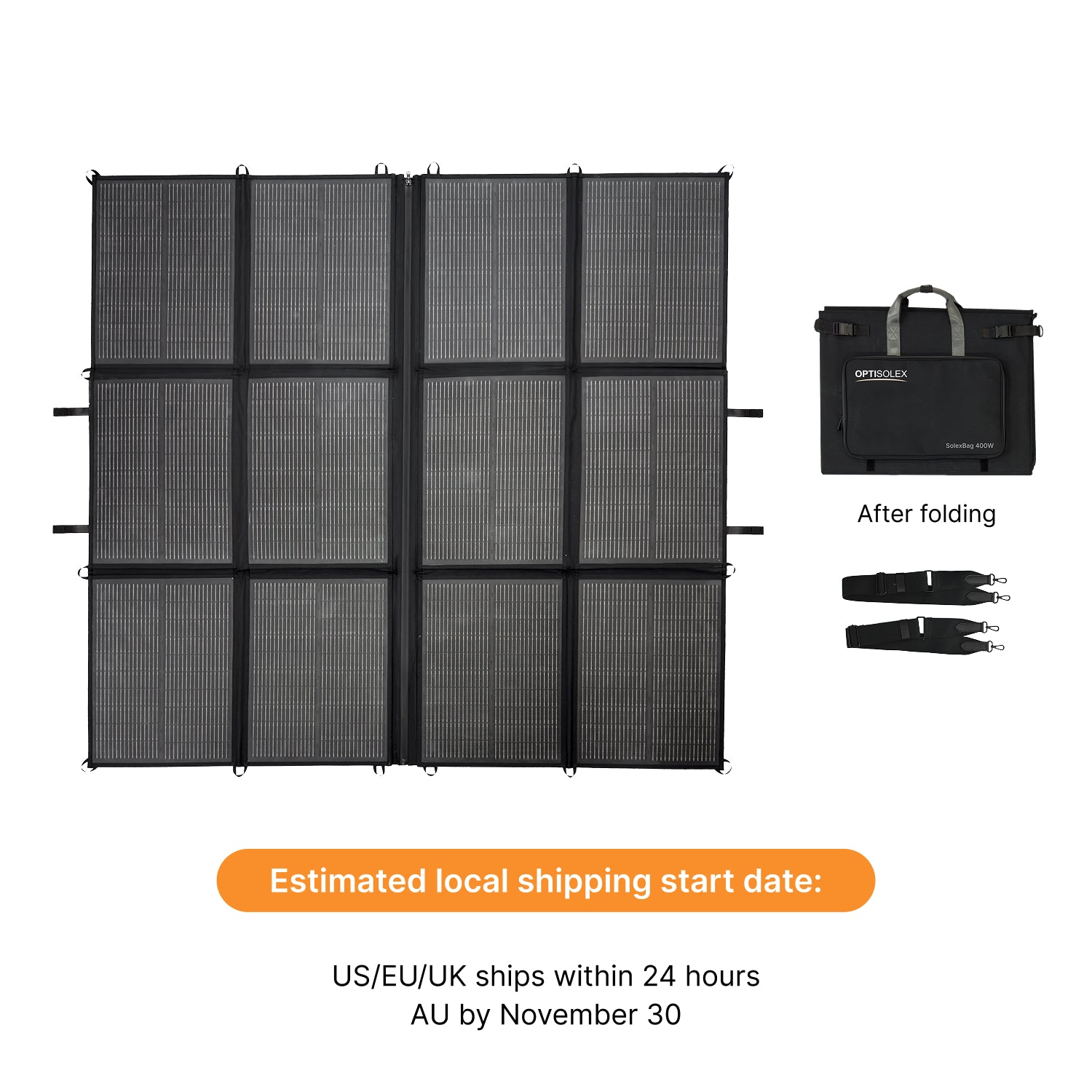 OptiSolex 400W Portable SolarBag (Kit)
