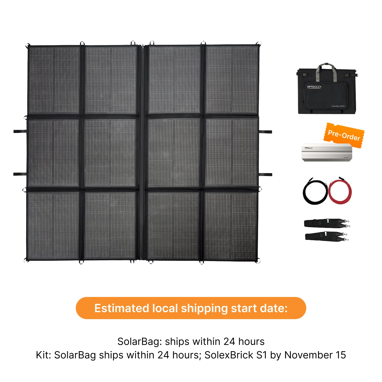 OptiSolex 400W Portable SolarBag (Kit)