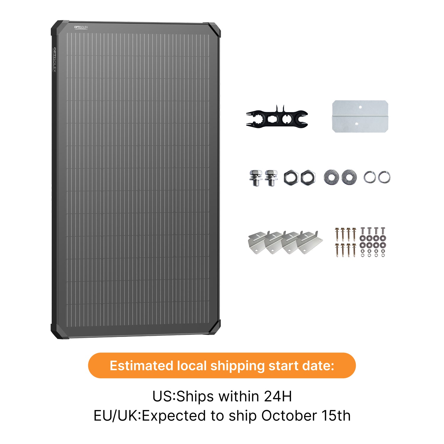 OptiSolex 200W Mountable Solar Panel Kit